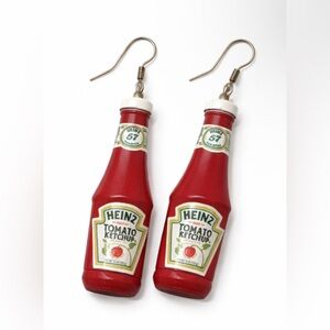 Heinz Tomato Ketchup Bottle Earrings